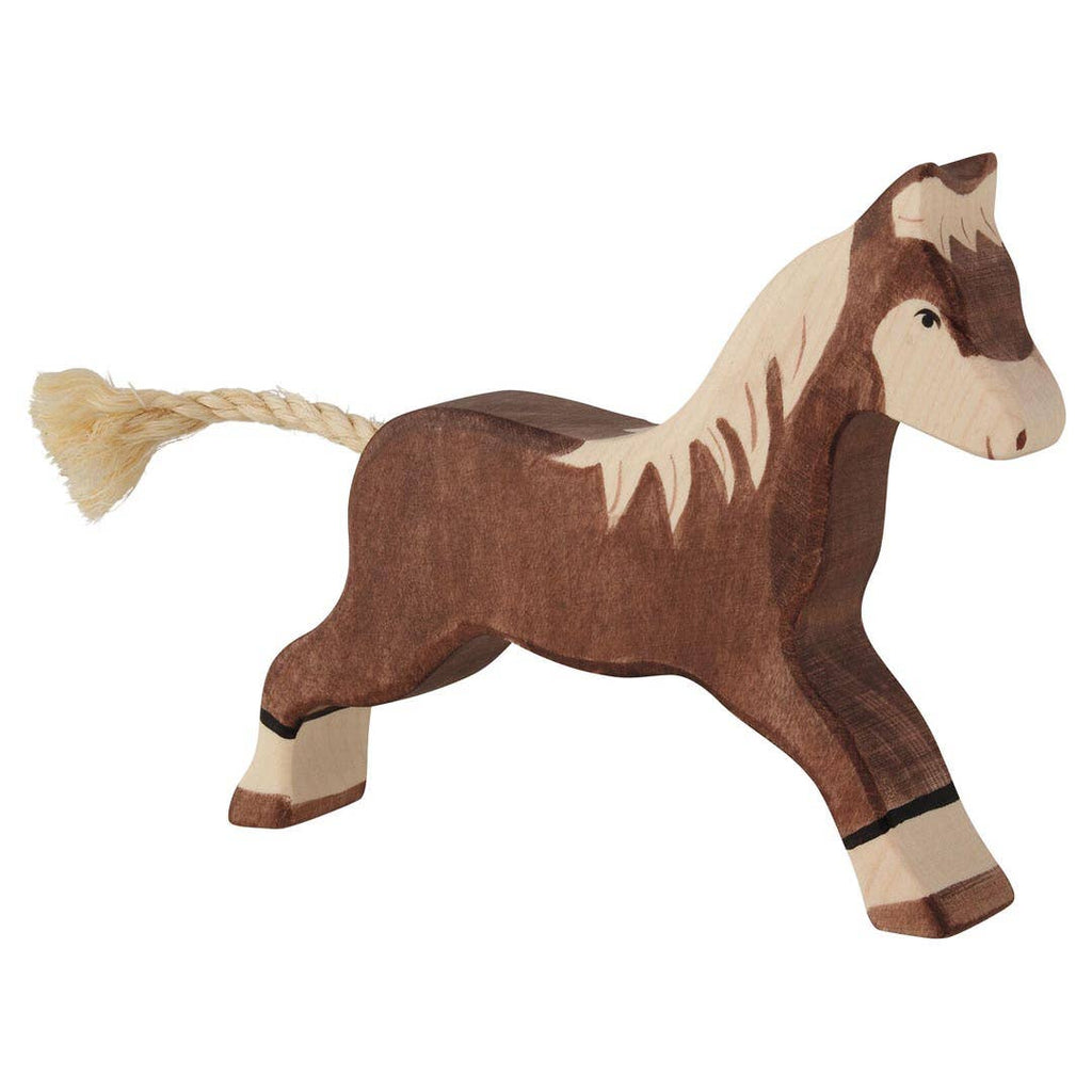 Horse, running, dark brown