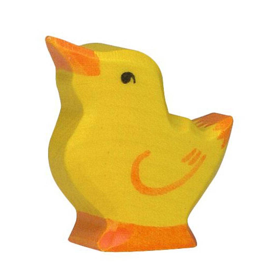 Chick, head raised