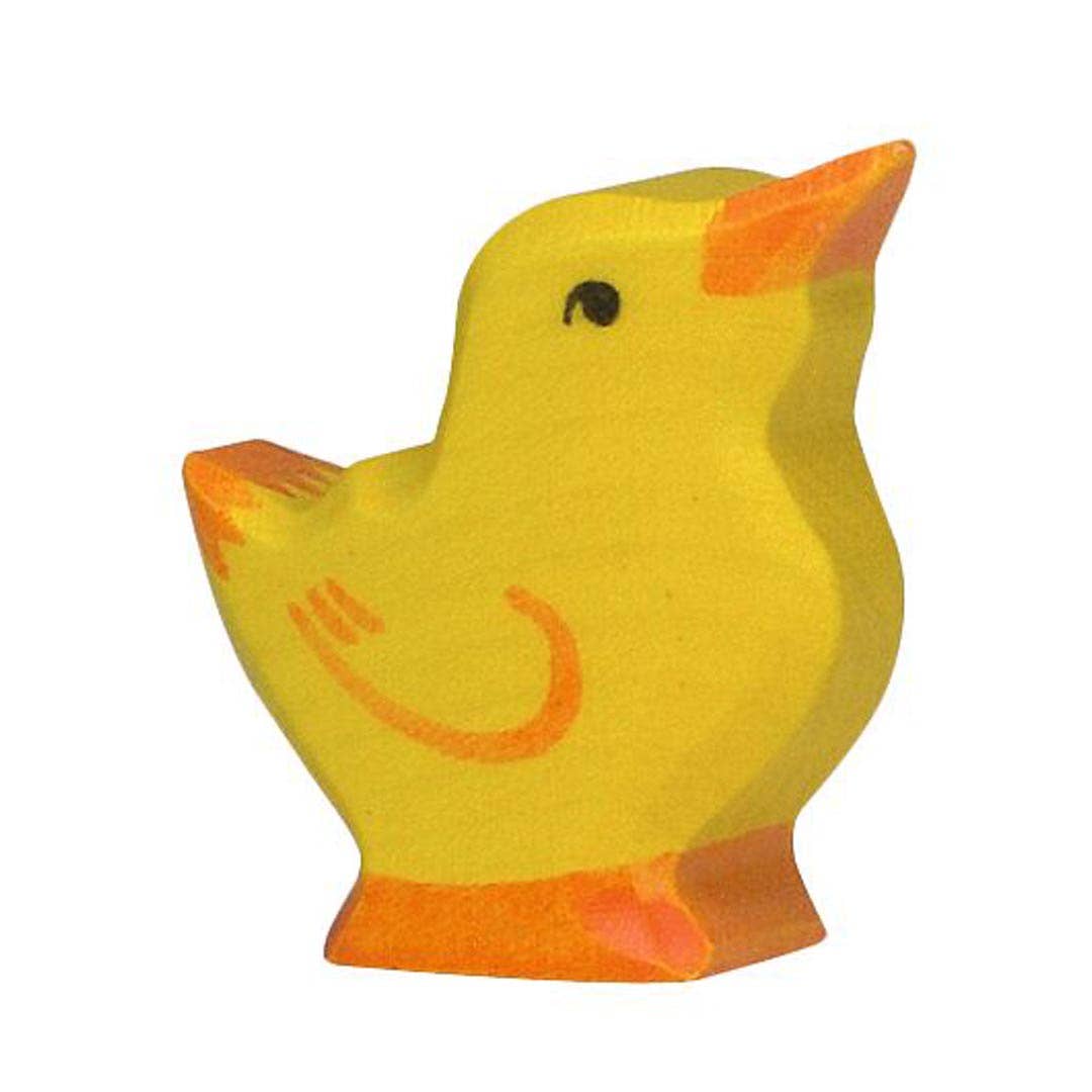 Chick, head raised